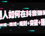 普通人如何在抖音赚到钱:策略 路线 规则 突破 赚钱(10节课)-晟哥学社资源库