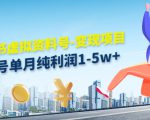 小红书虚拟资料号-变现项目:单号单月纯利润1-5w+实操玩法分享-晟哥学社资源库