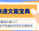 快速文案宝典,0基础文案入门,给不知道如何写好文案的你-晟哥学社资源库