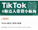 短视频疯人院TikTok 0粉达人带货小航海,TikTok Shop运营带货新模式-晟哥学社资源库