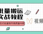 视频号批量搬运实战操作运营赚钱教程，傻瓜式批量制作高质量内容【附视频教程+PPT】-晟哥学社资源库