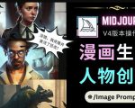 Midjourney V4版本操作教程：2个简单参数，完成漫画生成，人物创建-晟哥学社资源库