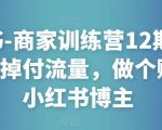 小红书-商家训练营12期：让商家丢掉付流量，做个赚钱的小红书博主-晟哥学社资源库