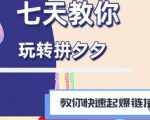 拼多多快速起爆链接思路1.0课程，七天教你玩转拼夕夕，教你快速起爆链接-晟哥学社资源库