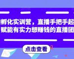 直播孵化实训营，直播手把手起号，赋能有实力想赚钱的直播团队-晟哥学社资源库