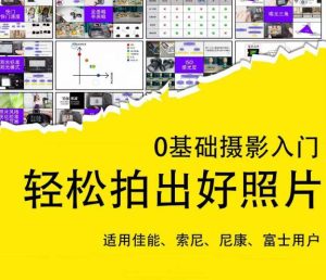 0基础摄影入门，轻松拍出好照片（适用佳能、索尼、尼康、富士用户）-晟哥学社资源库
