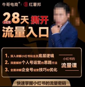牛哥电商红薯邦28天撕开小红书流量入口,小红书运营系列课,快速掌握小红书的流量密码-晟哥学社资源库