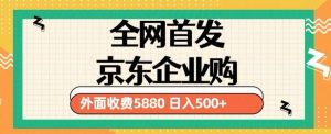 3月最新京东企业购教程，小白可做单人日利润500+撸货项目（仅揭秘）-晟哥学社资源库