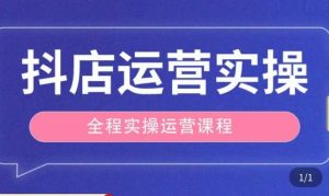 抖店运营全程实操教学课,实体店老板想转型直播带货,想从事直播带货运营,中控,主播行业的小白-晟哥学社资源库