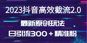 日引300＋创业粉，独家抖音高效截流2.0玩法（价值1280）-晟哥学社资源库