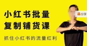 张宾·小红书批量复制铺货课，小红书0-1快速起号变现玩法，抓住小红书的流量红利（更新2023年3月）-晟哥学社资源库