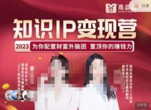 鹿盈盈-知识IP变现实操营，​普通人可复制的知识产品落地实操课，​带你打通知识IP变现底层逻辑-晟哥学社资源库