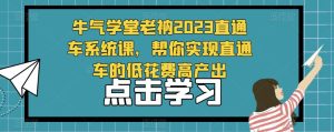 牛气学堂老衲2023直通车系统课，帮你实现直通车的低花费高产出-晟哥学社资源库