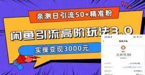 亲测日引50+精准粉，闲鱼引流高阶玩法3.0，实操变现3000元【揭秘】-晟哥学社资源库