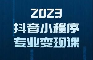 2023年抖音小程序变现保姆级教程,0粉丝新号,无需实名,3天起号,第1条视频就有收入-晟哥学社资源库