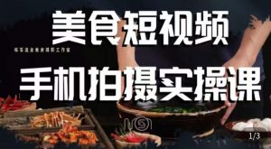 烁石·美食视频手机拍摄实操课，​美食摄影理论、手机拍摄相关设置、剪辑调色、布光原理等内容-晟哥学社资源库