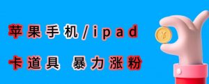 最新利用苹果手机/ipad的ios系统，卡道具搬短视频，百分百过原创-晟哥学社资源库