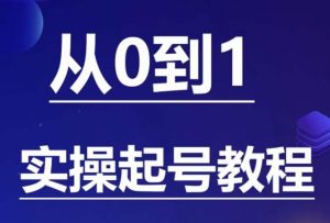石野·小白起号实操教程,掌握各种起号的玩法技术,了解流量的核心-晟哥学社资源库