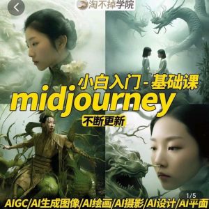 淘不掉学院·midjourney小白入门基础,AI摄影+AI设计+AI绘画-AIGC作图-晟哥学社资源库