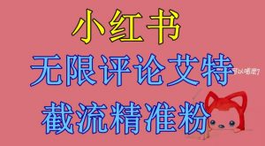 小红书无限评论艾特截流精准粉（软件+教程）-晟哥学社资源库