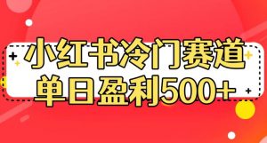 小红书冷门赛道，单日盈利500+【揭秘】-晟哥学社资源库