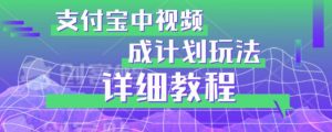 避坑玩法：支付宝中视频分成计划玩法实操详解【揭秘】-晟哥学社资源库