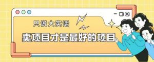 卖项目才是最好的项目一单3000+【揭秘】-晟哥学社资源库