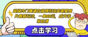 超级冷门赛道在微博引流卖明星图片最新玩法，一单88元，成交非常丝滑【揭秘】-晟哥学社资源库