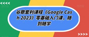 谷歌套利课程《Google Cash 2023》零基础入门课,随到随学-晟哥学社资源库