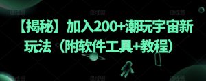 【揭秘】加入200+潮玩宇宙新玩法(附软件工具+教程)-晟哥学社资源库