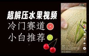 超冷门抖音赛道，水果解压视频0风险，非常容易爆火【揭秘】-晟哥学社资源库