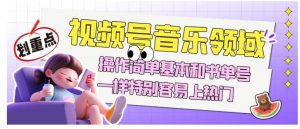 视频号音乐领域项目玩法,操作简单基本和书单号一样,特别容易上热门【揭秘】-晟哥学社资源库