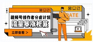 一条视频收益3000+，一条作品涨粉2000+，视频号流量爆炸·的秘籍-晟哥学社资源库