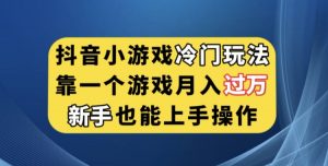 抖音小游戏冷门玩法,靠一个游戏月入过万,新手也能轻松上手【揭秘】-晟哥学社资源库