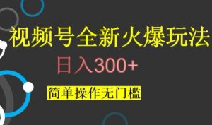 视频号最新爆火玩法,日入300+,简单操作无门槛【揭秘】-晟哥学社资源库