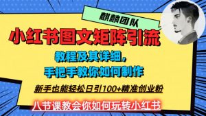 2023年最强小红书图文矩阵玩法，新手小白也能轻松日引100+精准创业粉，纯实操教学，不容错过！-晟哥学社资源库