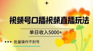 视频号囗播视频直播玩法，单日收入5000+，批量操作不封号【揭秘】-晟哥学社资源库
