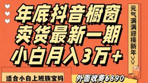 外面收费6890元年底抖音橱窗卖货最新一期,小白月入3万,适合小白上班族宝妈【揭秘】-晟哥学社资源库