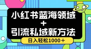 小红书蓝海虚拟＋引流私域新方法，100%不限流，日入轻松1000＋，小白无脑操作【揭秘】-晟哥学社资源库
