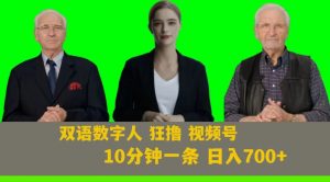 Ai生成双语数字人狂撸视频号,日入700+内附251G素材【揭秘】-晟哥学社资源库