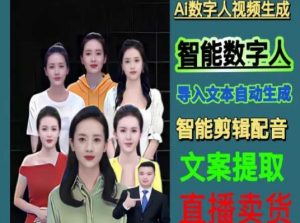 伍老师Ai数字人快速剪辑制作以及变现视频课-晟哥学社资源库