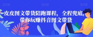 皮皮图文带货陪跑课程，全程兜底，带你玩赚抖音图文带货-晟哥学社资源库