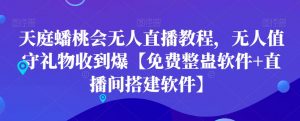 天庭蟠桃会无人直播教程，无人值守礼物收到爆【免费整蛊软件+直播间搭建软件】-晟哥学社资源库