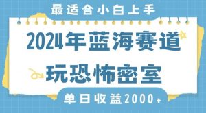 2024年蓝海赛道玩恐怖密室日入2000+,无需露脸,不要担心不会玩游戏,小白直接上手,保姆式教学【揭秘】-晟哥学社资源库