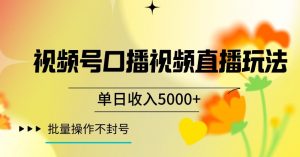 视频号囗播视频直播玩法，单日收入5000+，批量操作不封号【揭秘】-晟哥学社资源库