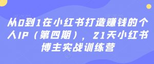 从0到1在小红书打造赚钱的个人IP（第四期），21天小红书博主实战训练营-晟哥学社资源库