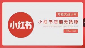 安琪-小红书店铺无货源实战,开店到售后全流程操作-晟哥学社资源库