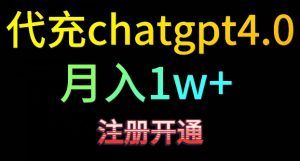 代充chatgpt4，日入500+，精准引流，暴力变现【揭秘】-晟哥学社资源库