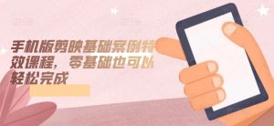 手机版剪映基础案例特效课程，零基础也可以轻松完成-晟哥学社资源库