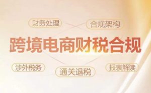 跨境老板财税合规特训营，规避财税风险、提升企业利润-晟哥学社资源库